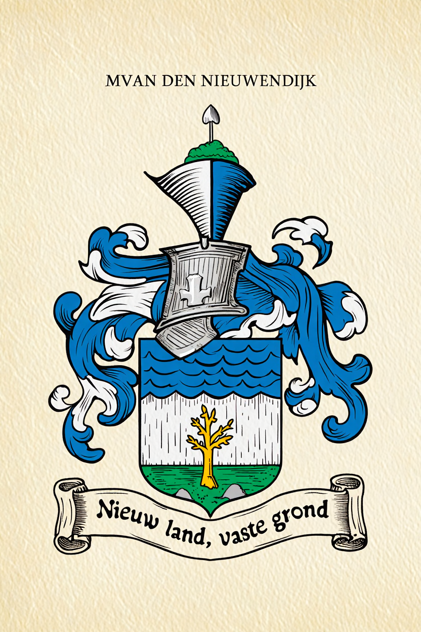 Familiewapen van de achternaam MVAN DEN NIEUWENDIJK