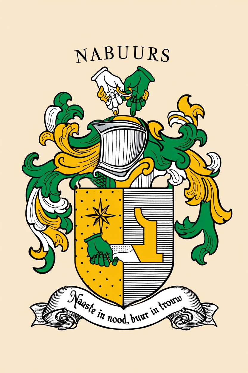 Familiewapen van de achternaam NABUURS (vergrendeld)