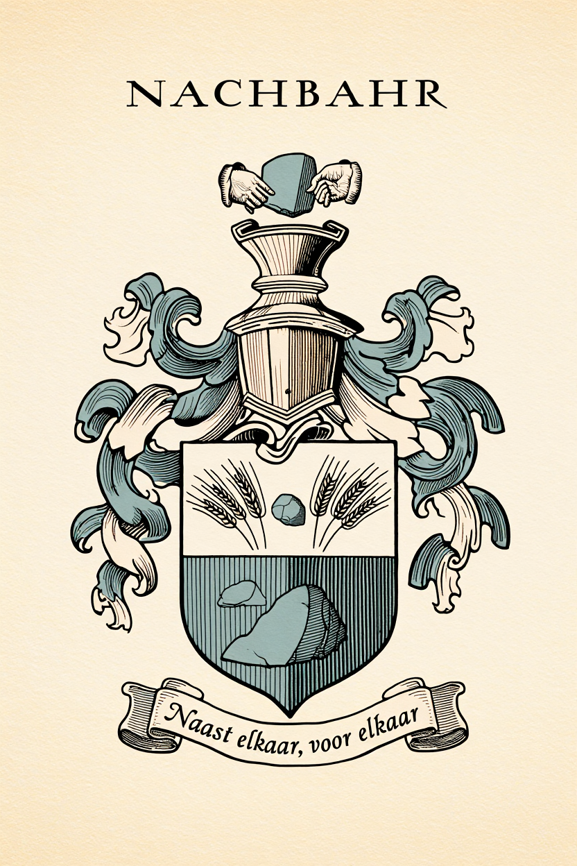 Familiewapen van de achternaam NACHBAHR (vergrendeld)