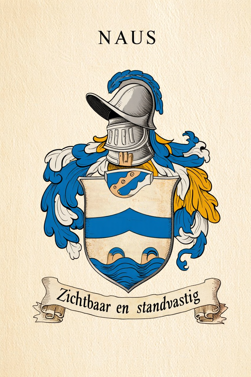 Familiewapen van de achternaam NAUS (vergrendeld)