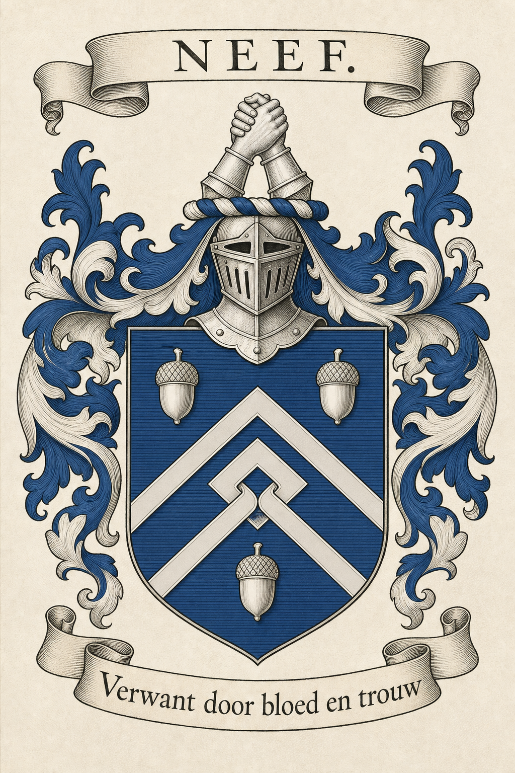 Familiewapen van de achternaam NEEF. (vergrendeld)