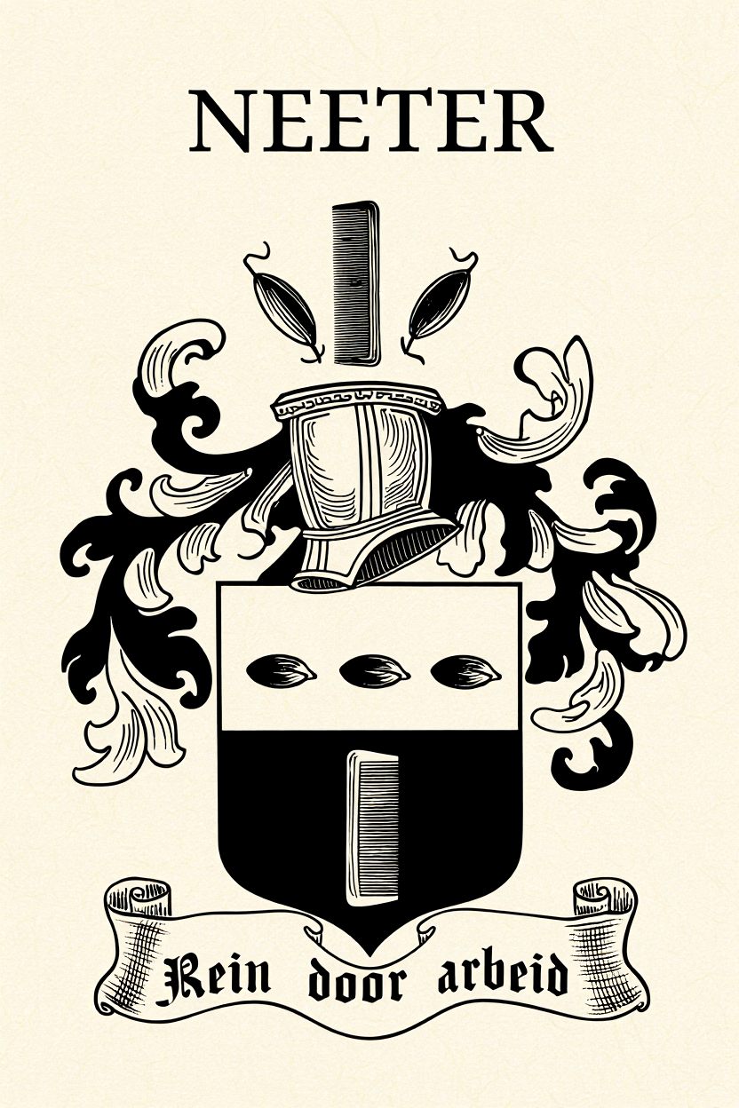 Familiewapen van de achternaam NEETER (vergrendeld)
