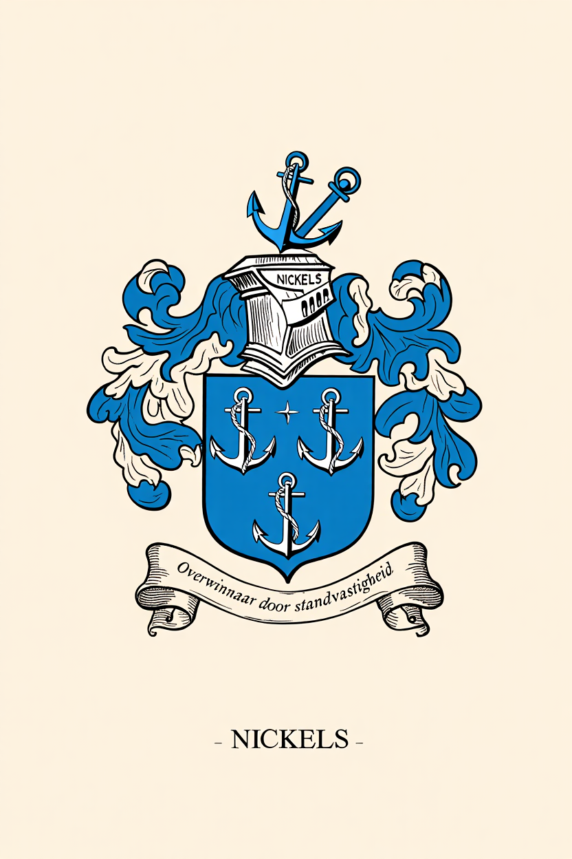 Familiewapen van de achternaam NICKELS (vergrendeld)