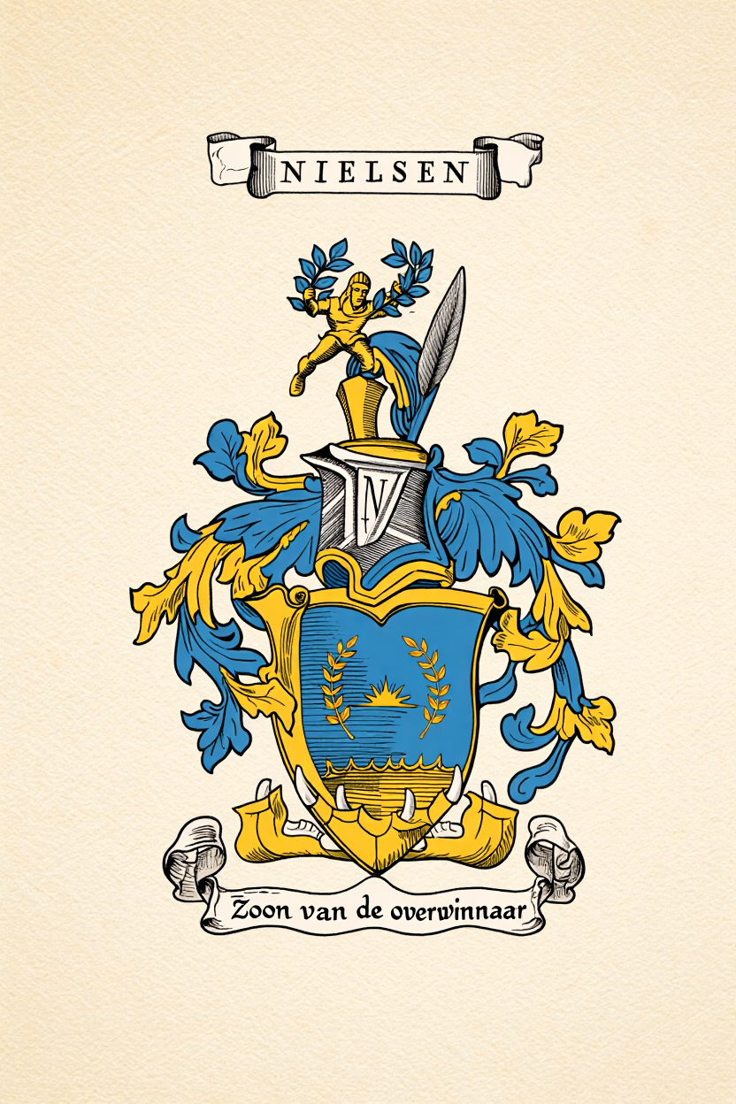 Familiewapen van de achternaam NIELSEN (vergrendeld)