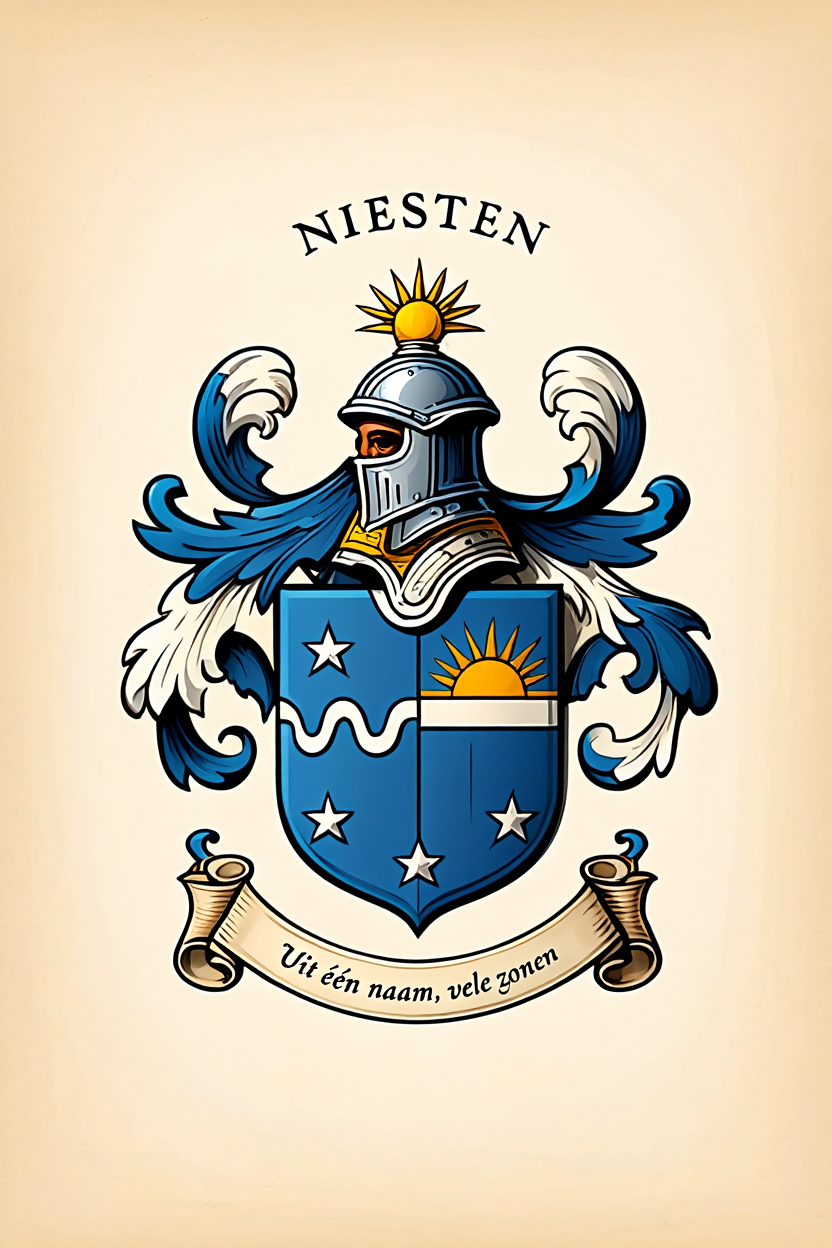 Familiewapen van de achternaam NIESTEN (vergrendeld)