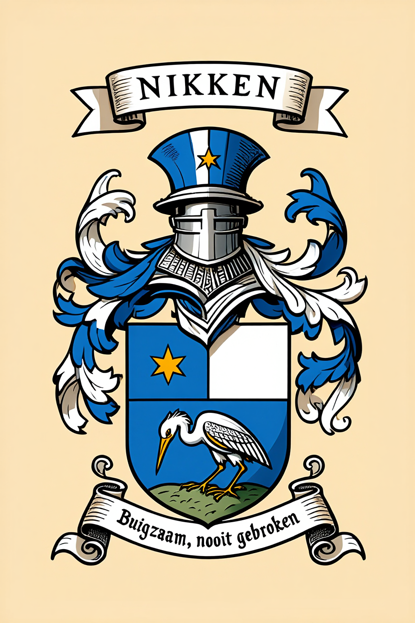 Familiewapen van de achternaam NIKKEN (vergrendeld)