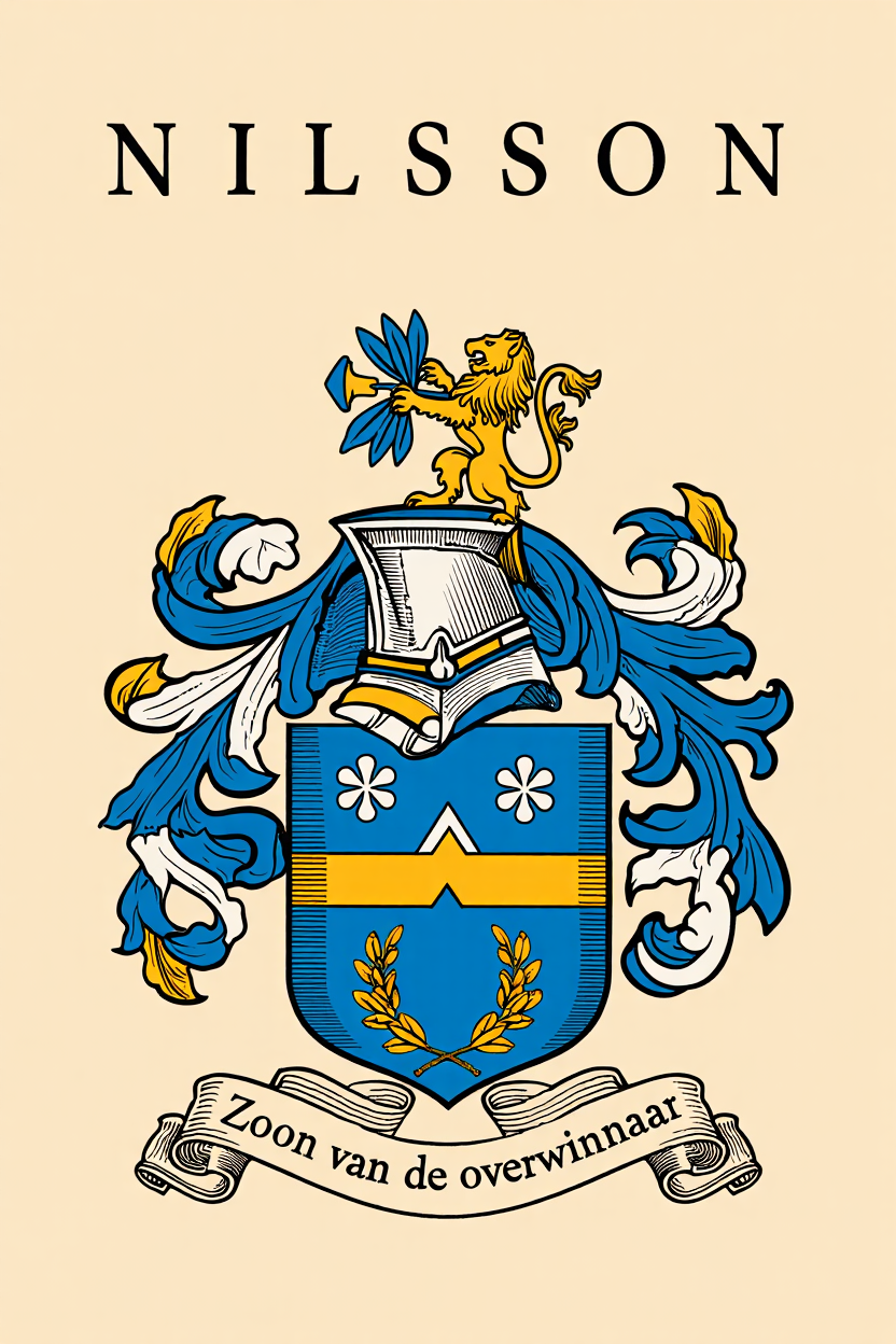 Familiewapen van de achternaam NILSSON (vergrendeld)