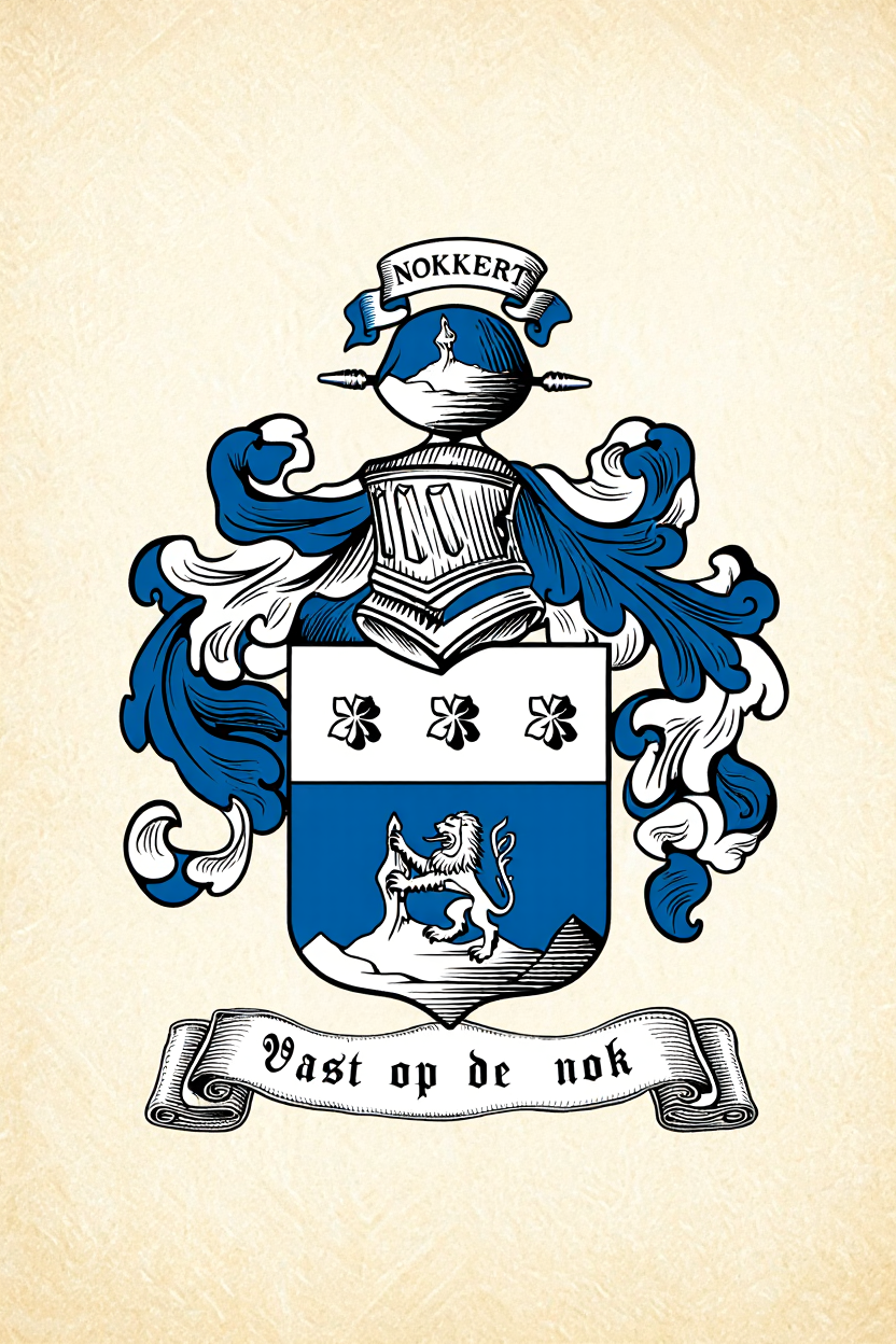 Familiewapen van de achternaam NOKKERT (vergrendeld)