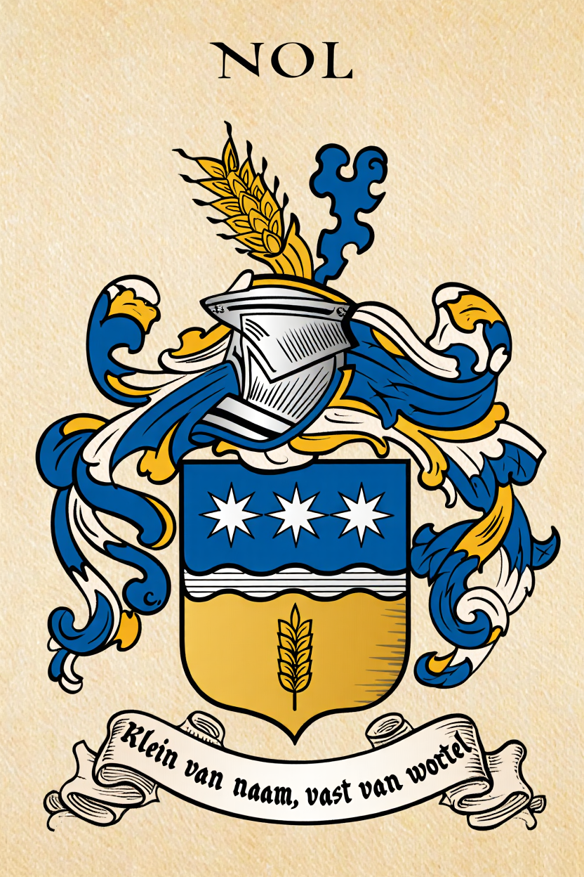Familiewapen van de achternaam NOL (vergrendeld)