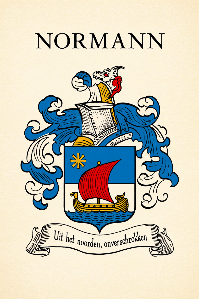 Familiewapen van de achternaam NORMANN (vergrendeld)