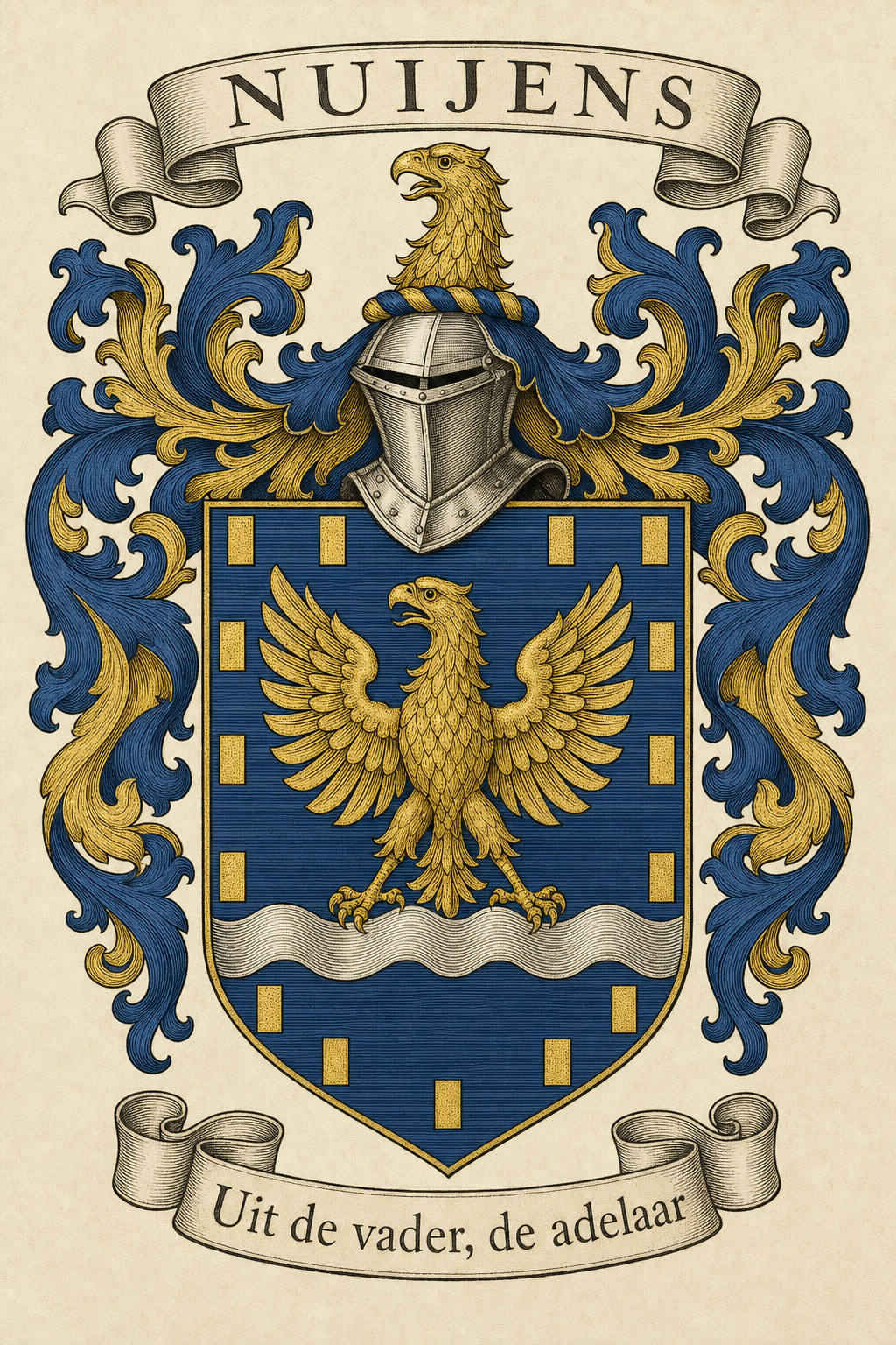 Familiewapen van de achternaam NUIJENS (vergrendeld)