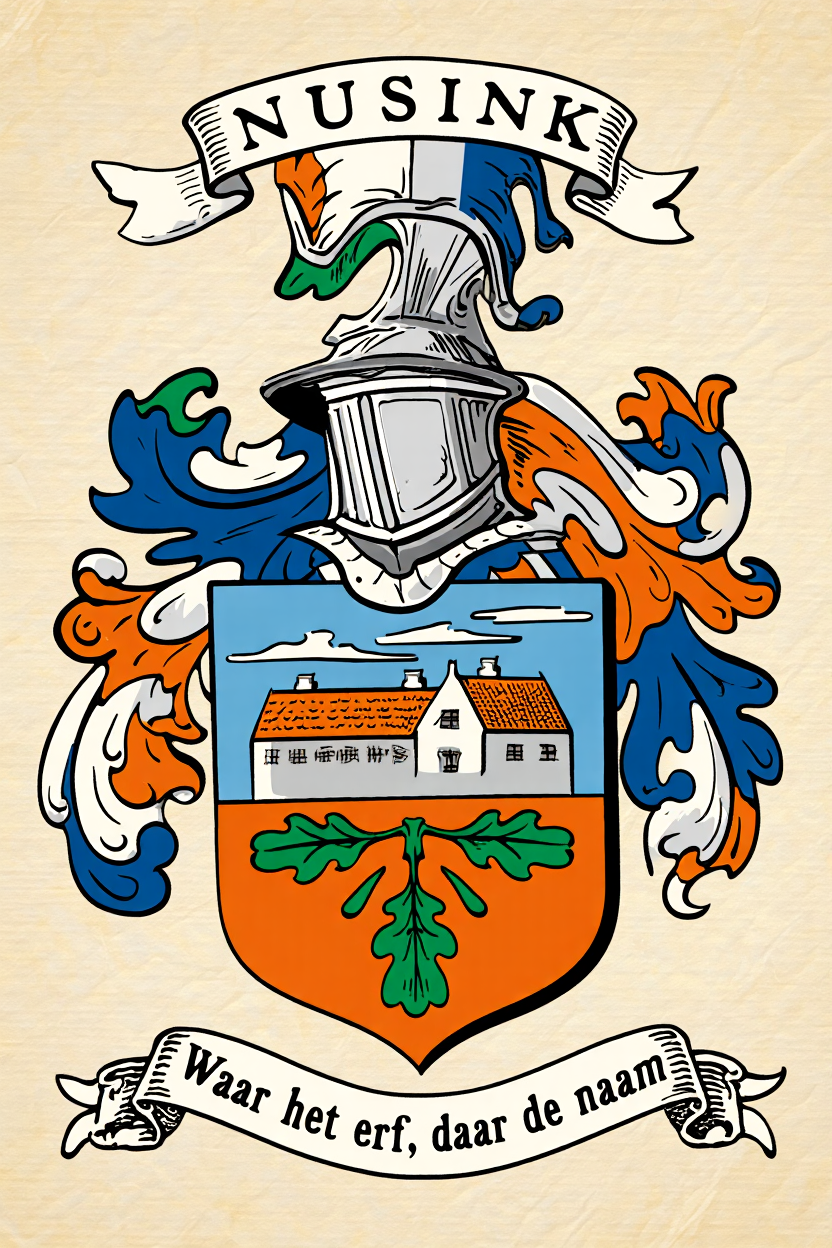 Familiewapen van de achternaam NUSINK (vergrendeld)