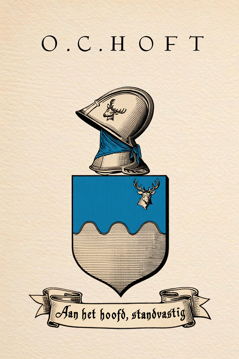 Familiewapen van de achternaam O.C.HOFT (vergrendeld)