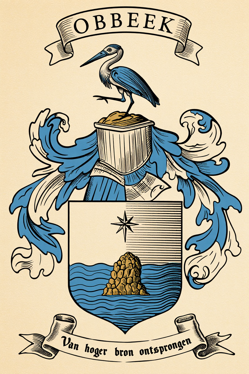 Familiewapen van de achternaam OBBEEK (vergrendeld)
