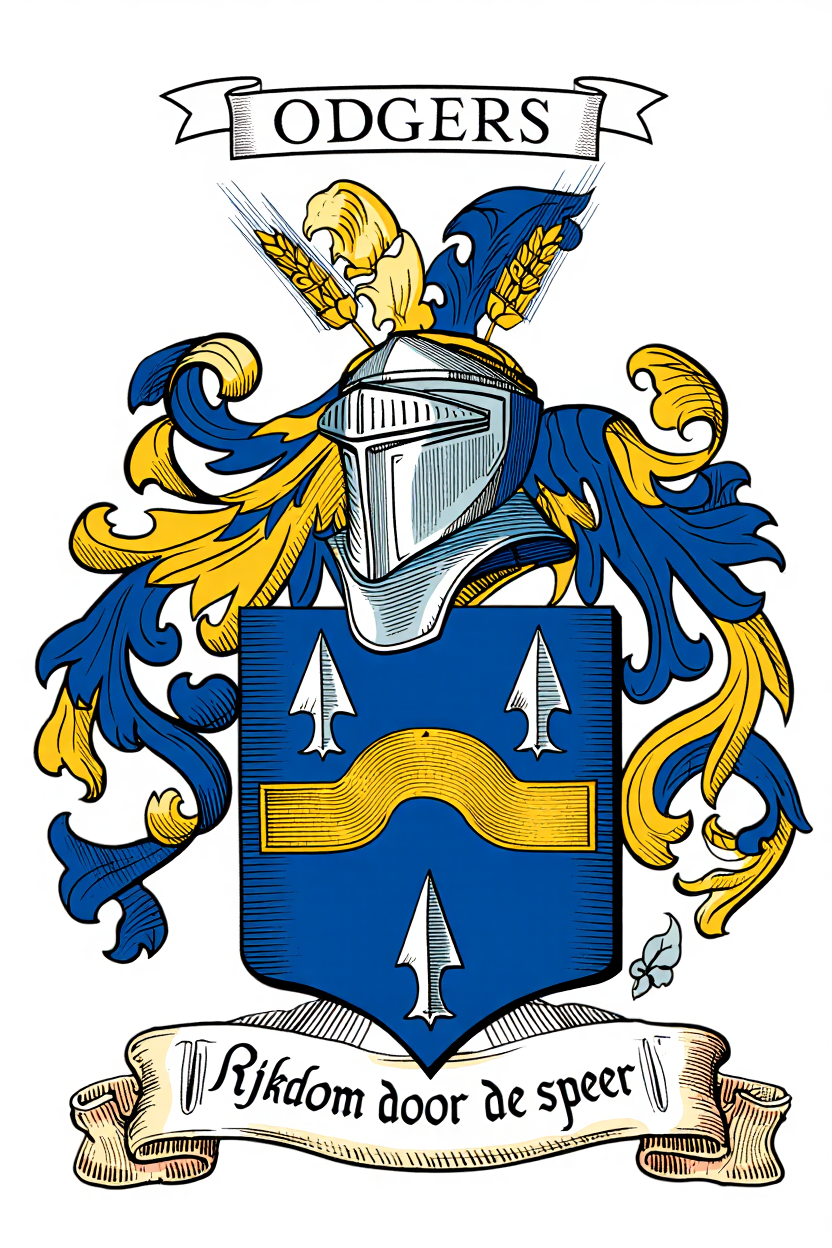 Familiewapen van de achternaam ODGERS (vergrendeld)