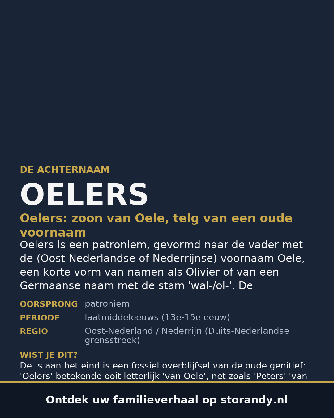 Familiewapen van de achternaam OELERS (vergrendeld)