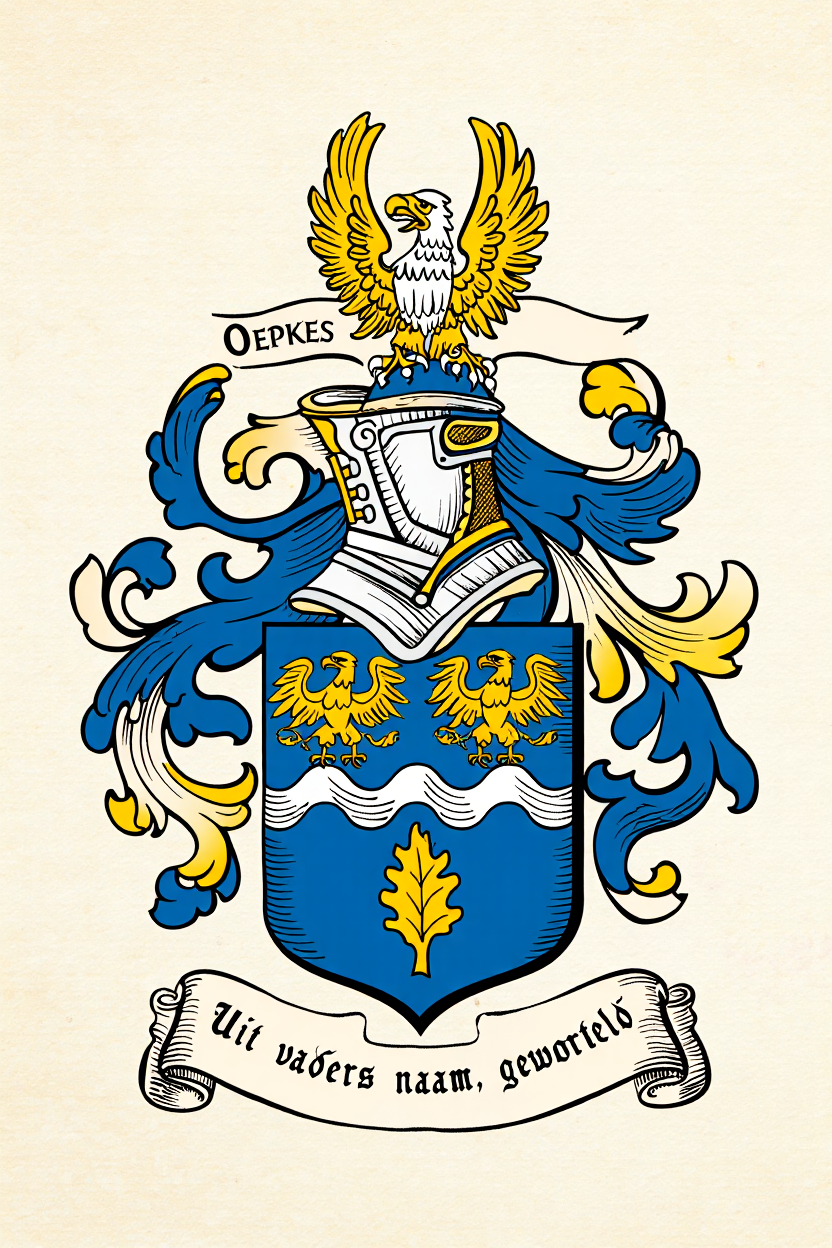 Familiewapen van de achternaam OEPKES (vergrendeld)