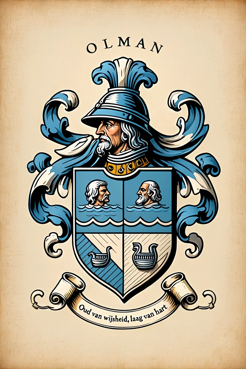 Familiewapen van de achternaam OLMAN (vergrendeld)