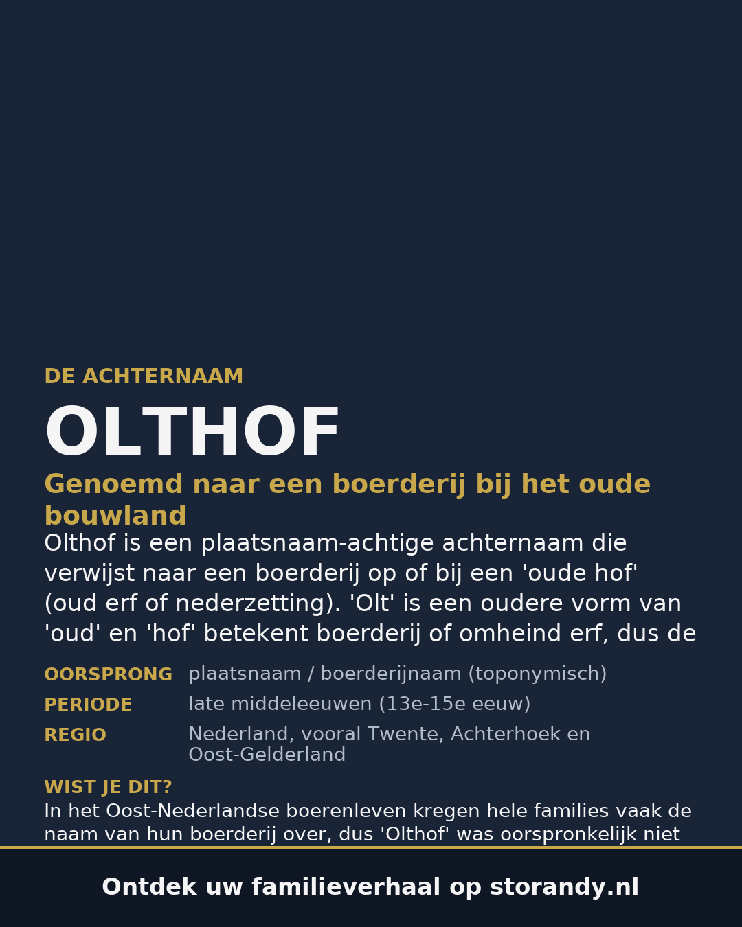 Familiewapen van de achternaam OLTHOF