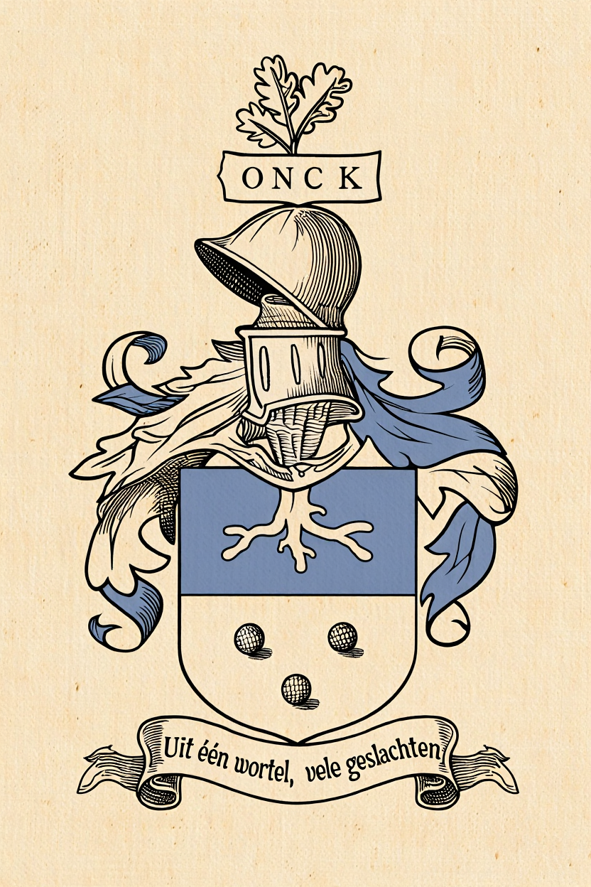 Familiewapen van de achternaam ONCK (vergrendeld)