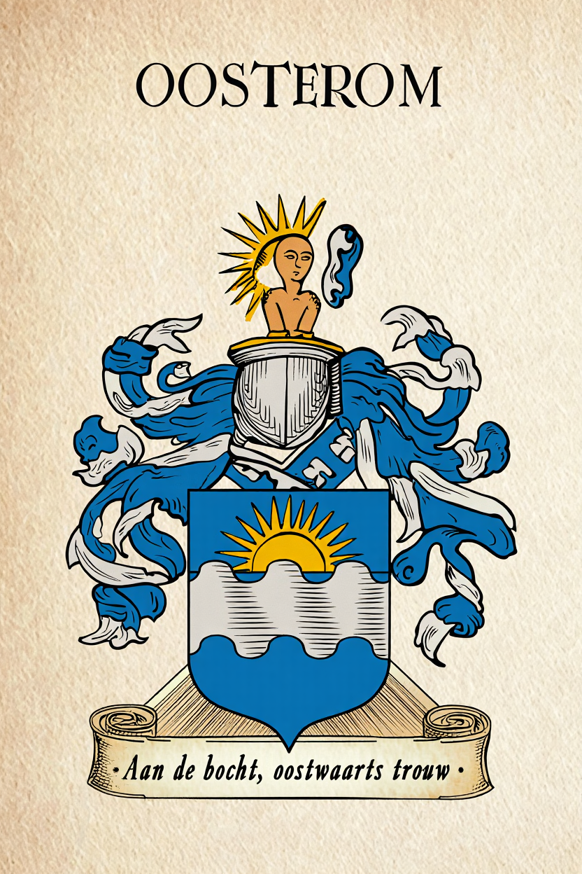 Familiewapen van de achternaam OOSTEROM (vergrendeld)