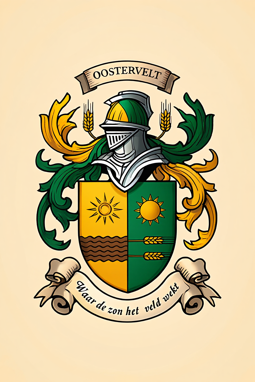 Familiewapen van de achternaam OOSTERVELT (vergrendeld)