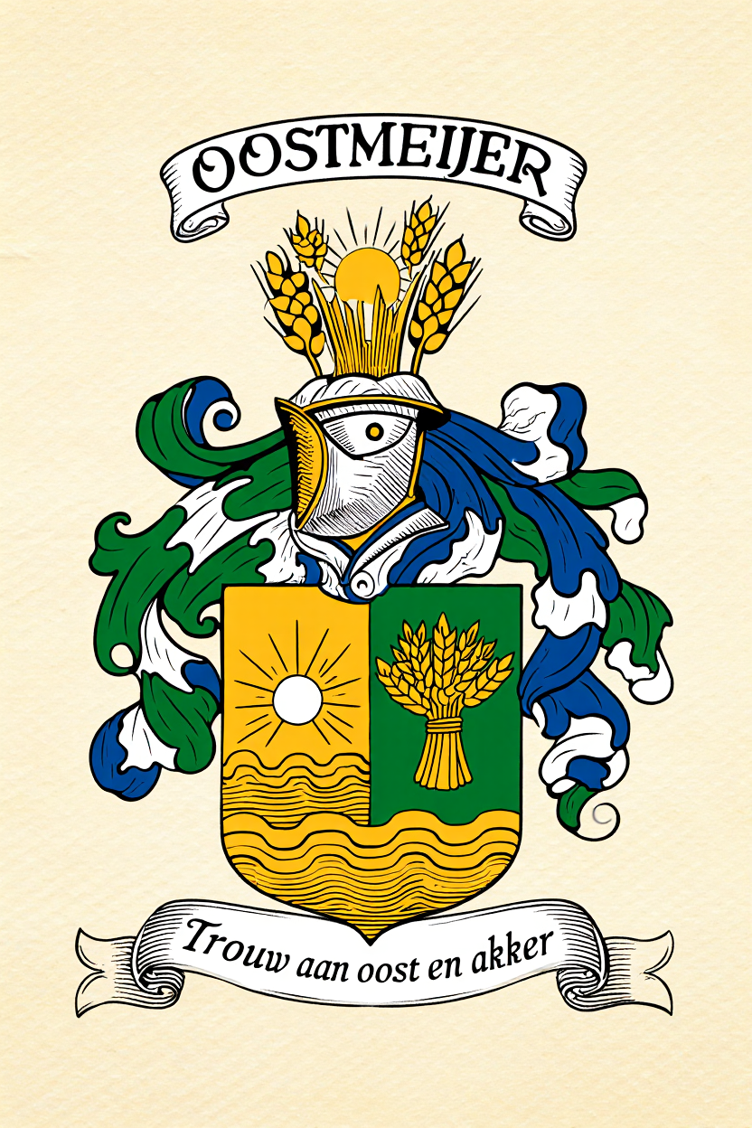 Familiewapen van de achternaam OOSTMEIJER (vergrendeld)