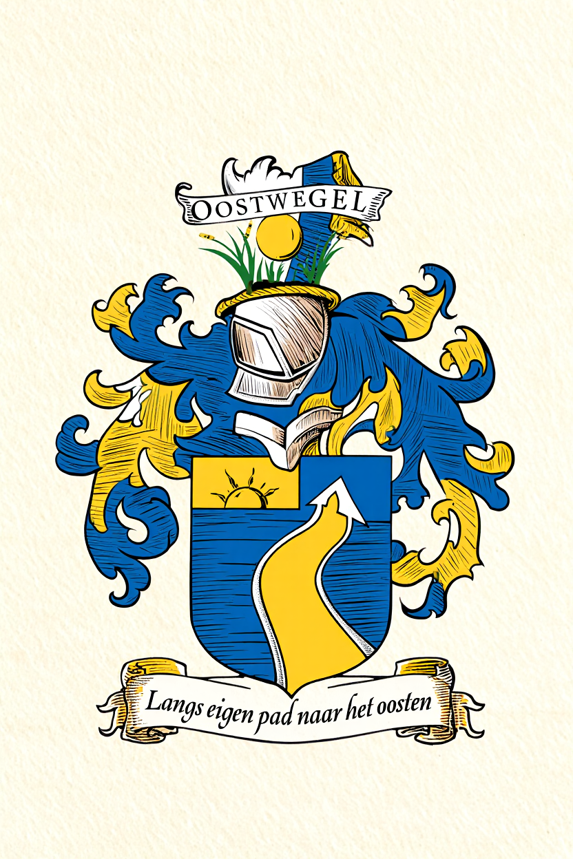 Familiewapen van de achternaam OOSTWEGEL (vergrendeld)
