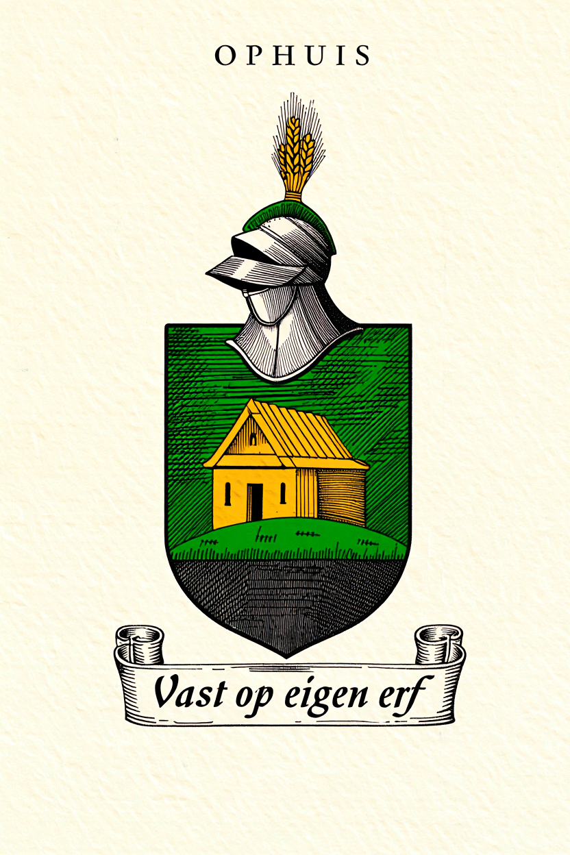 Familiewapen van de achternaam OPHUIS (vergrendeld)