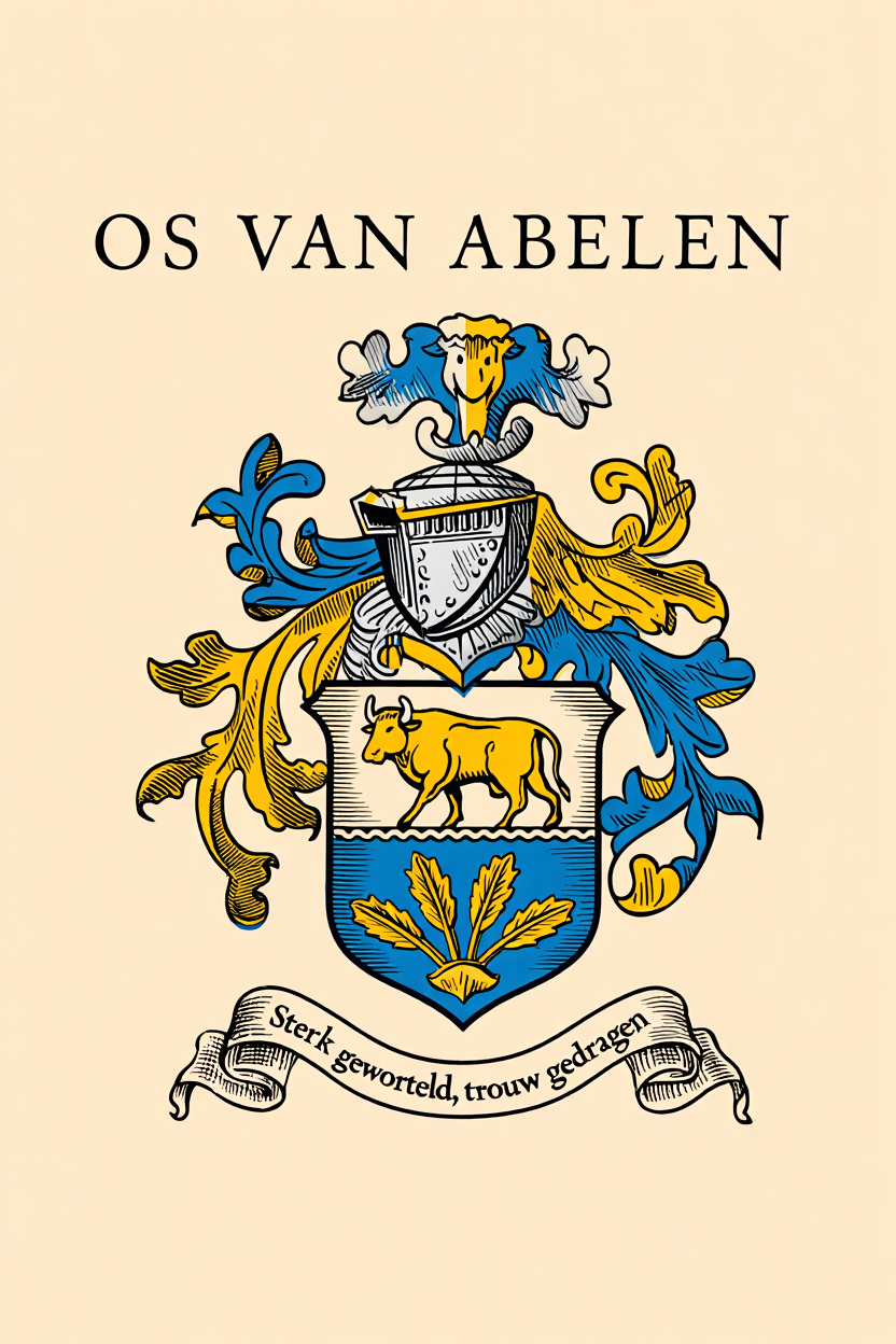 Familiewapen van de achternaam OS VAN ABELEN (vergrendeld)