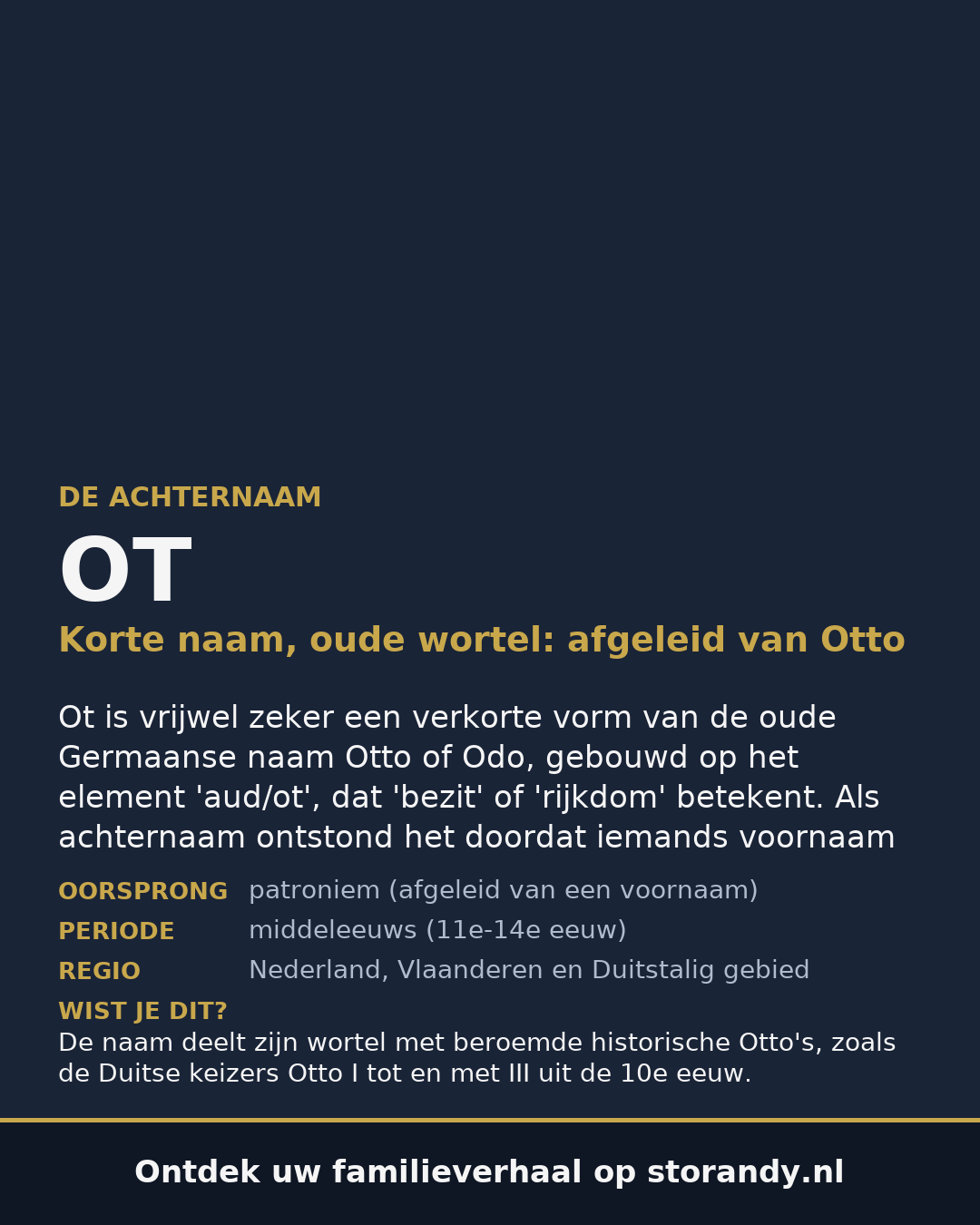 Familiewapen van de achternaam OT (vergrendeld)