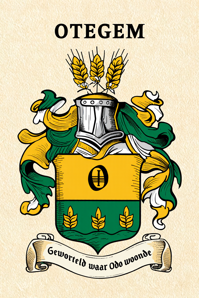 Familiewapen van de achternaam OTEGEM (vergrendeld)