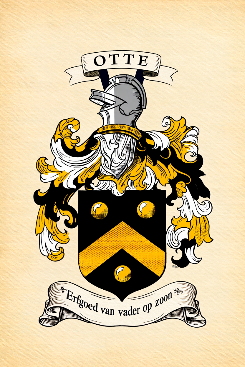 Familiewapen van de achternaam OTTE (vergrendeld)