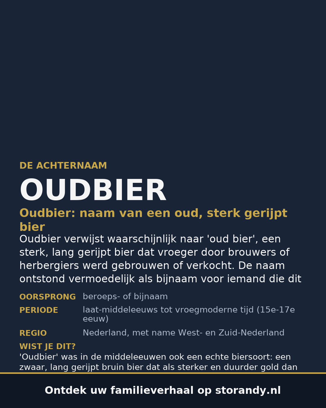 Familiewapen van de achternaam OUDBIER (vergrendeld)