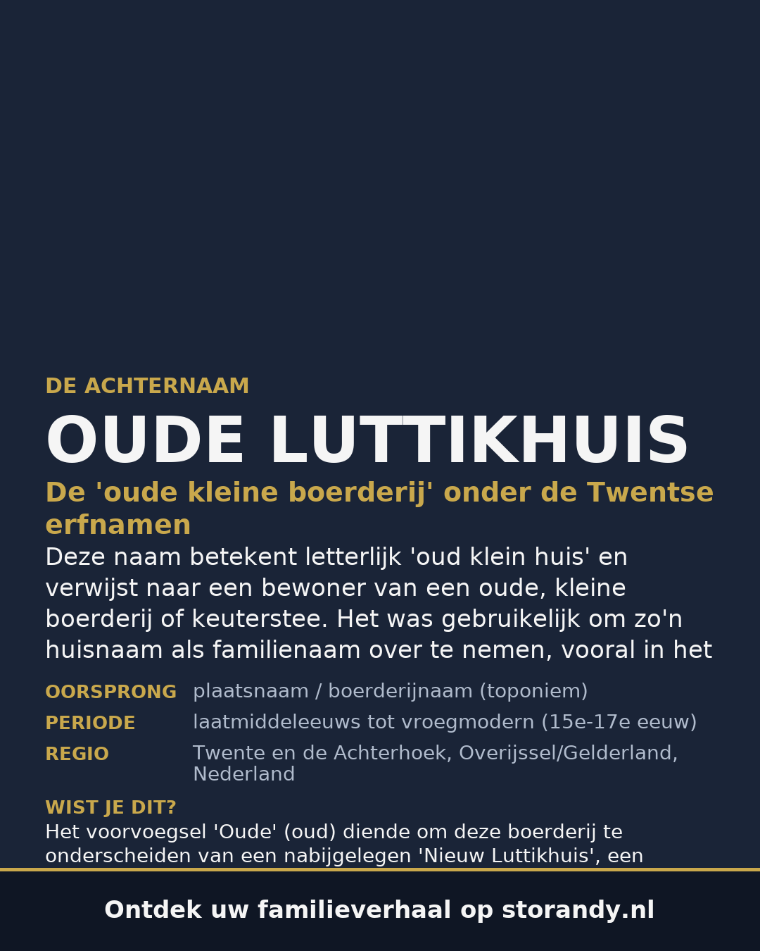 Familiewapen van de achternaam OUDE LUTTIKHUIS (vergrendeld)