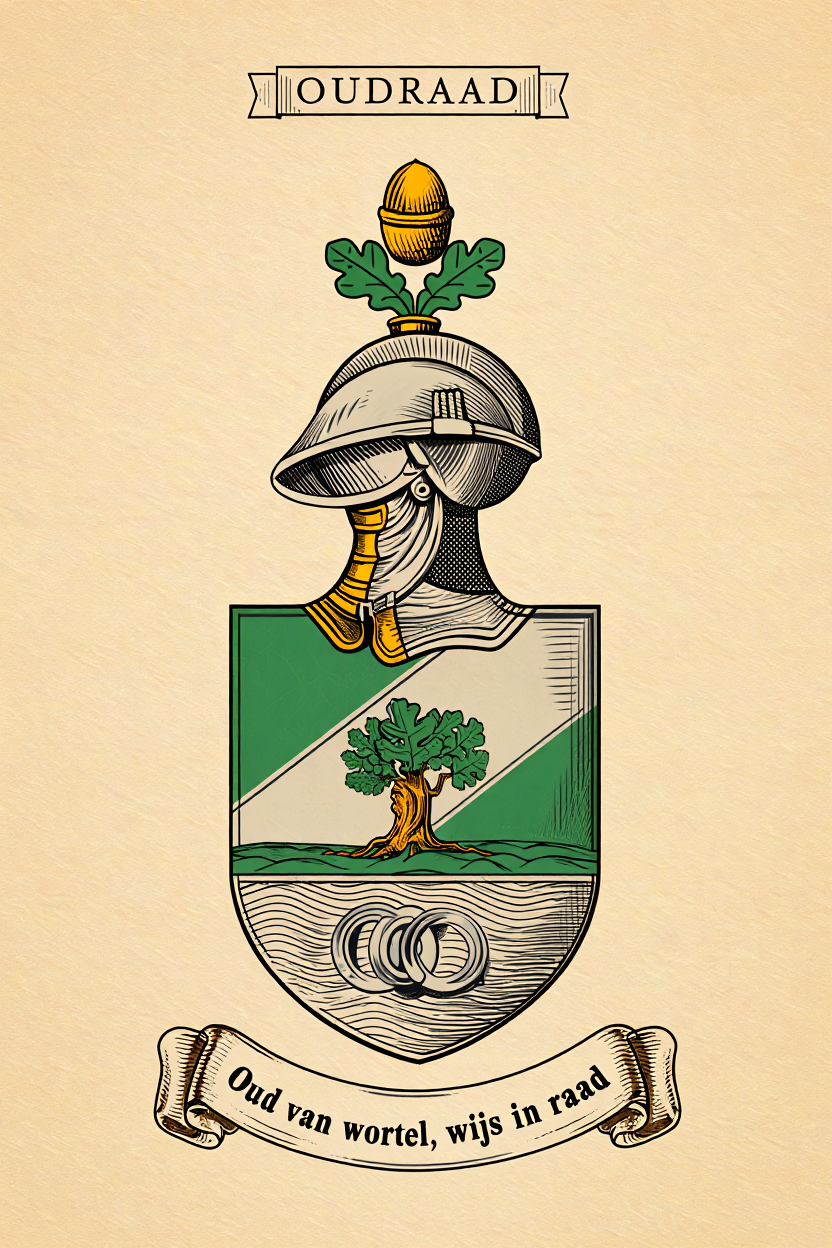 Familiewapen van de achternaam OUDRAAD