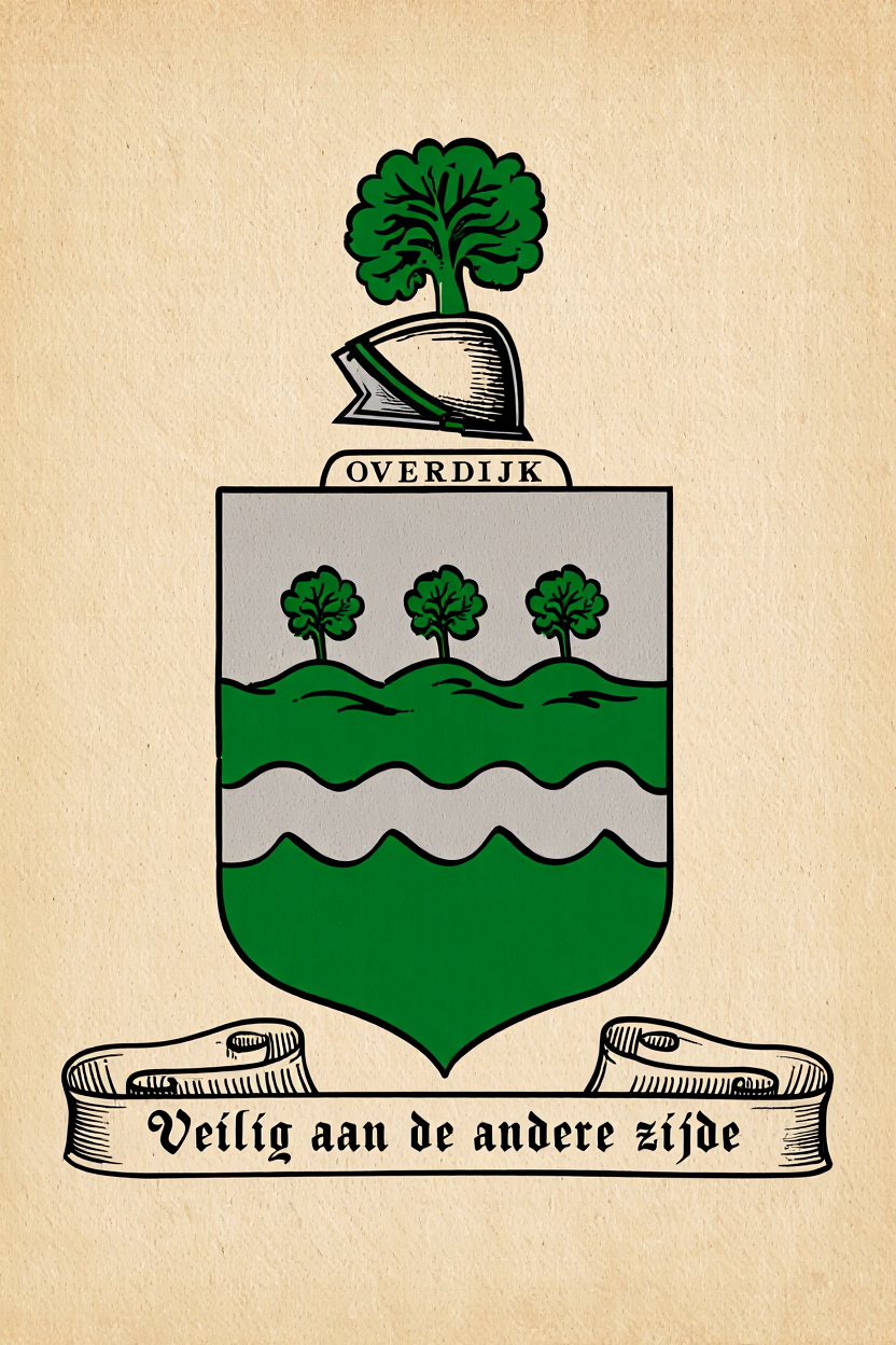 Familiewapen van de achternaam OVERDIJK (vergrendeld)