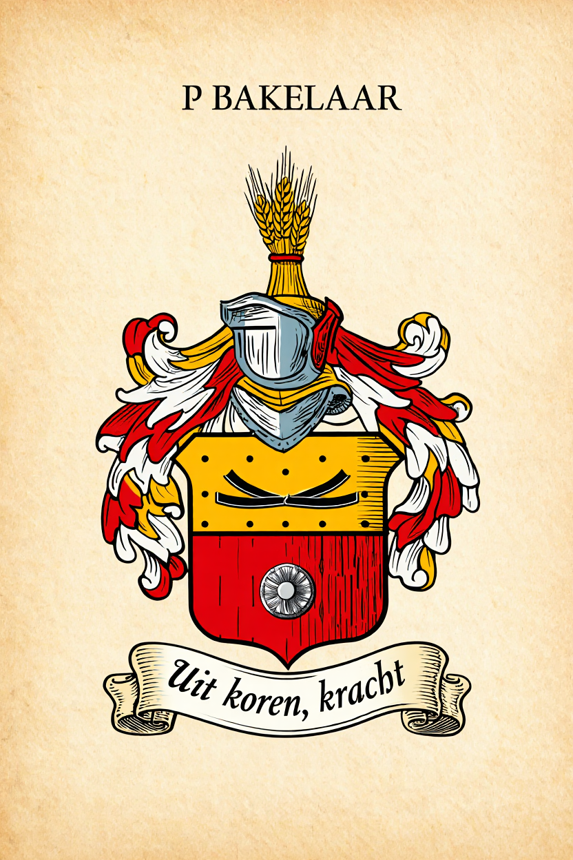 Familiewapen van de achternaam P BAKELAAR
