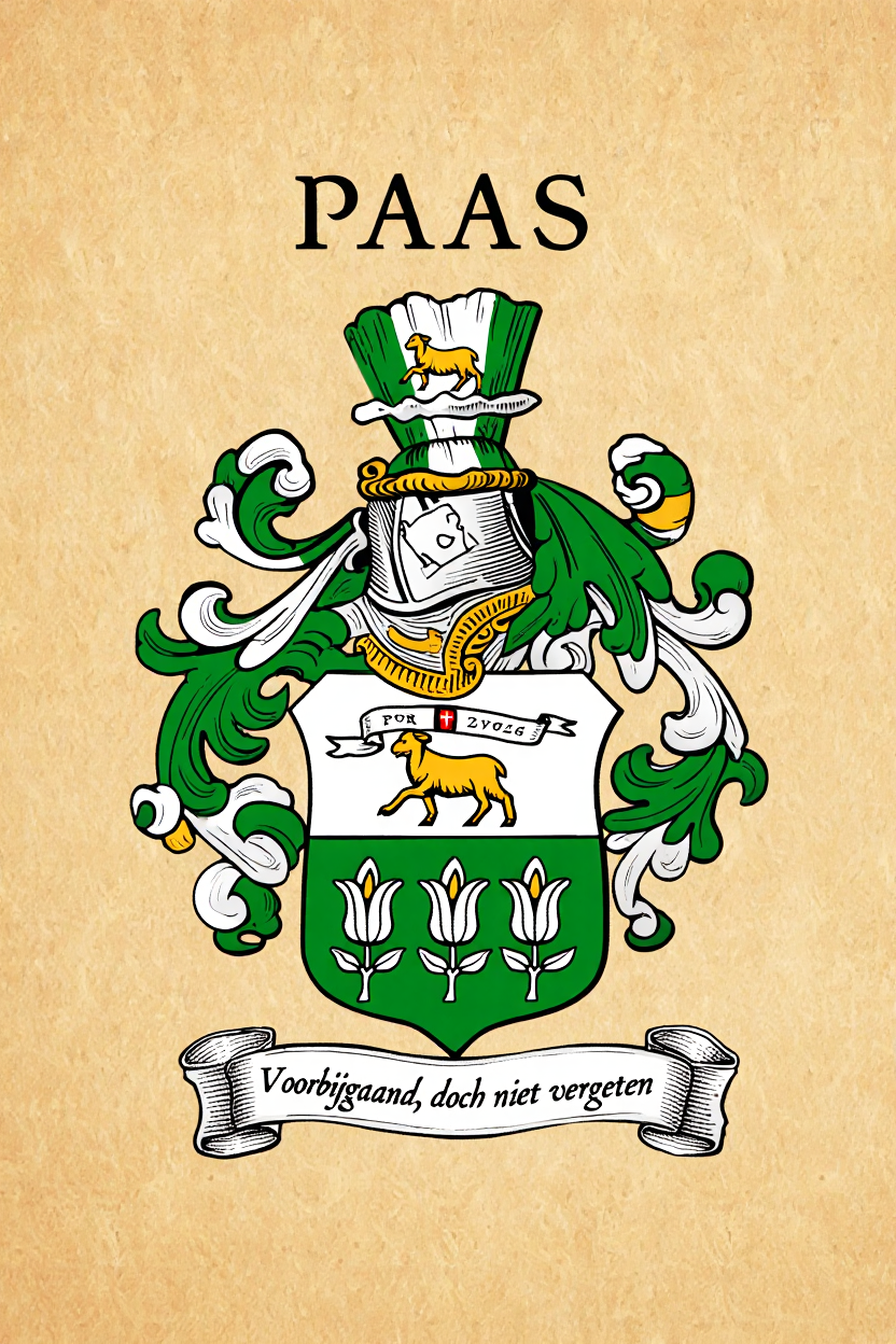 Familiewapen van de achternaam PAAS (vergrendeld)