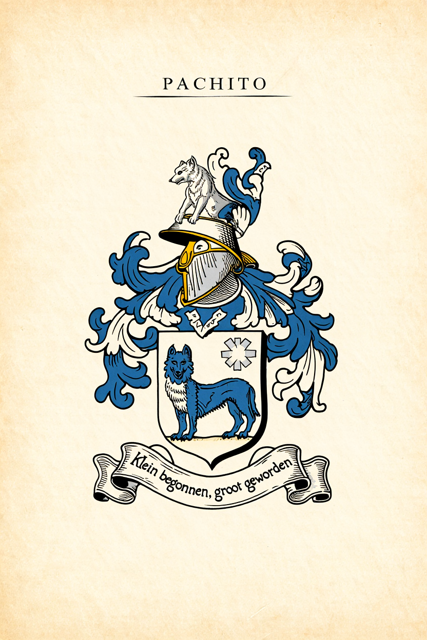 Familiewapen van de achternaam PACHITO (vergrendeld)