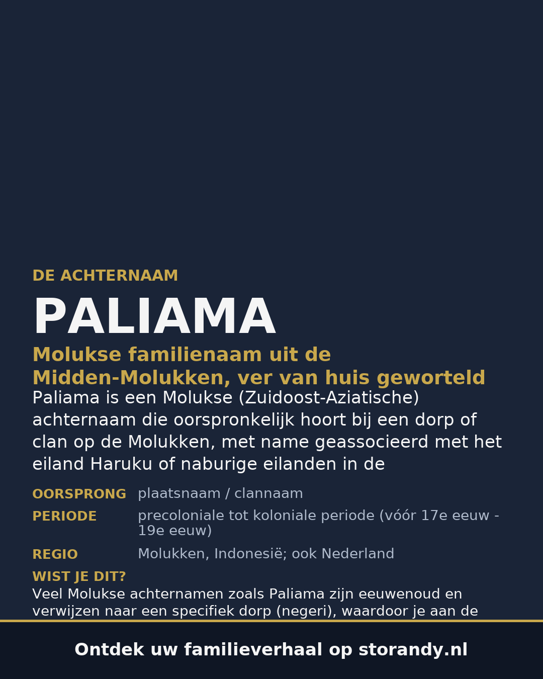 Familiewapen van de achternaam PALIAMA