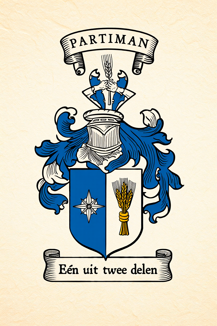 Familiewapen van de achternaam PARTIMAN (vergrendeld)