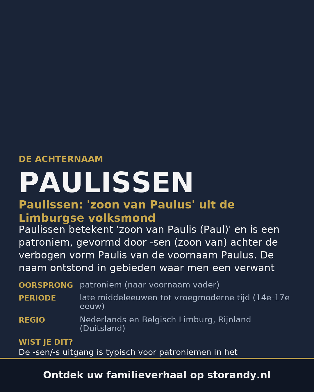 Familiewapen van de achternaam PAULISSEN