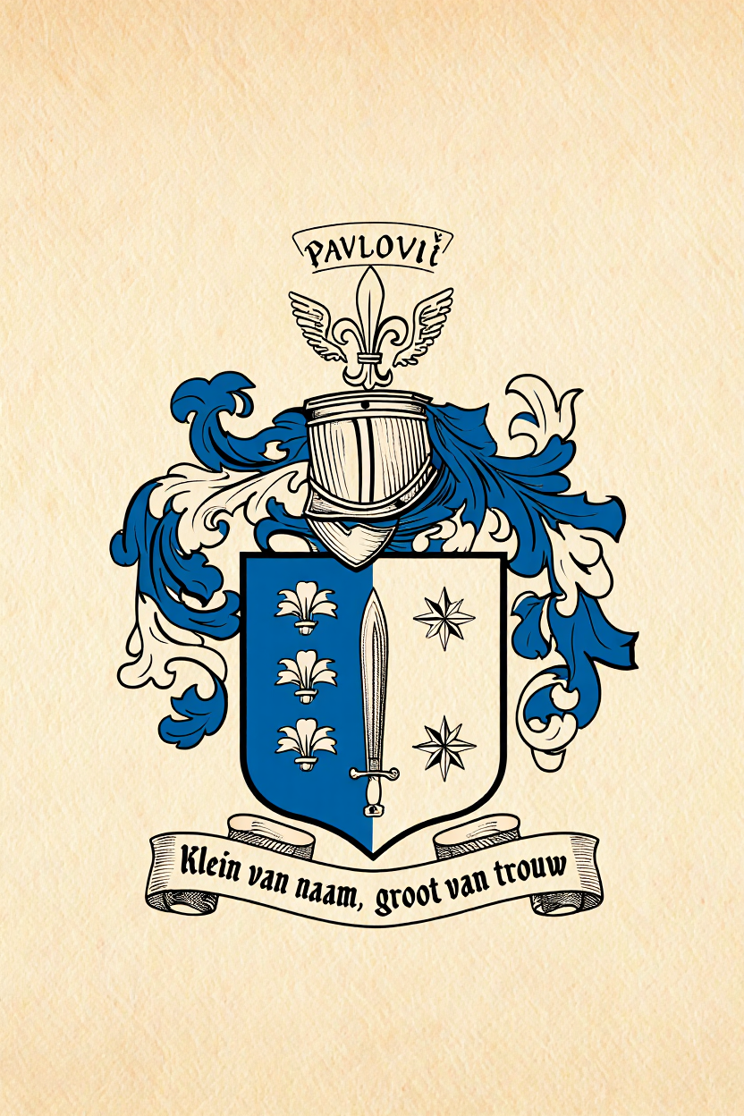 Familiewapen van de achternaam PAVLOVIĆ (vergrendeld)