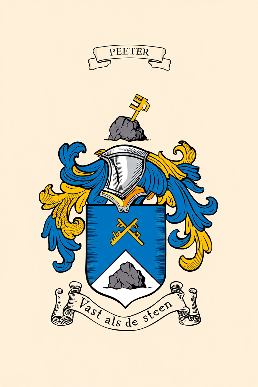 Familiewapen van de achternaam PEETER (vergrendeld)