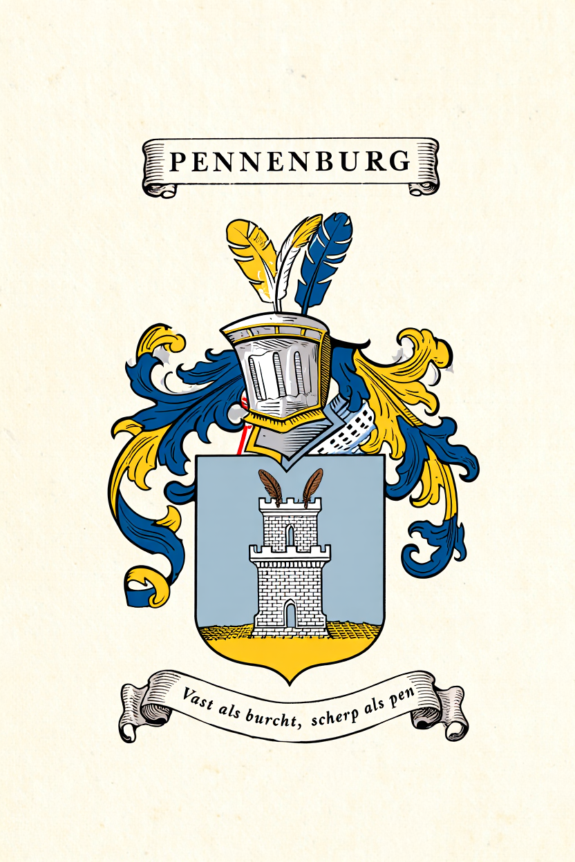 Familiewapen van de achternaam PENNENBURG (vergrendeld)