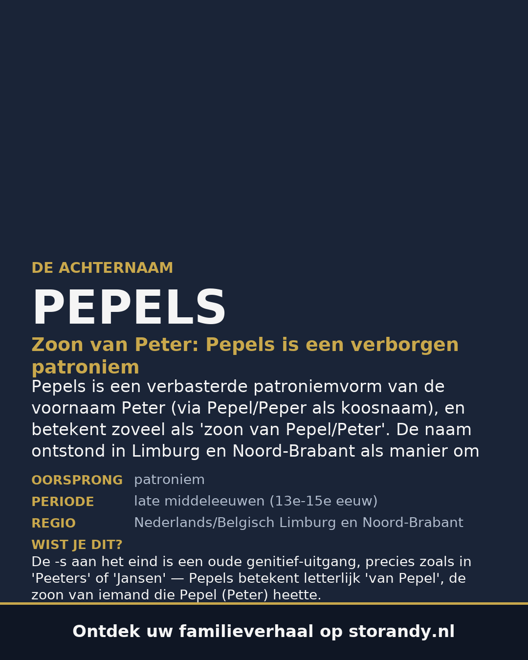 Familiewapen van de achternaam PEPELS