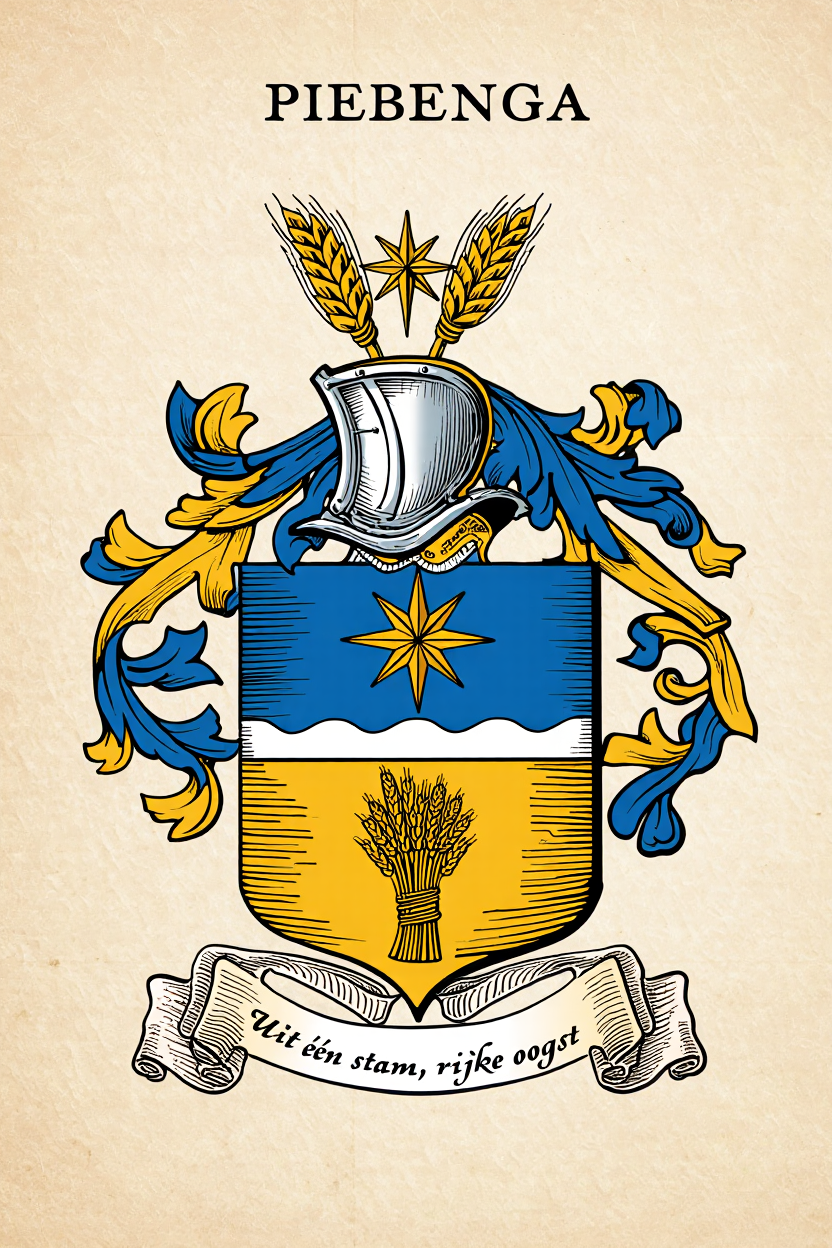 Familiewapen van de achternaam PIEBENGA (vergrendeld)