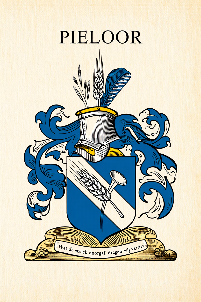 Familiewapen van de achternaam PIELOOR (vergrendeld)