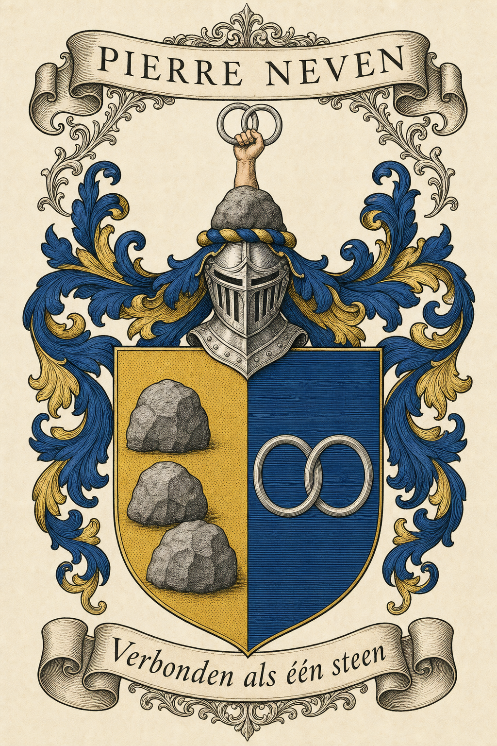 Familiewapen van de achternaam PIERRE NEVEN (vergrendeld)